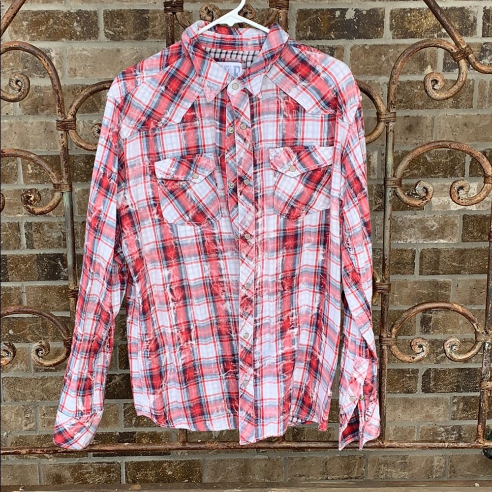 Men’s vintage plaid button down